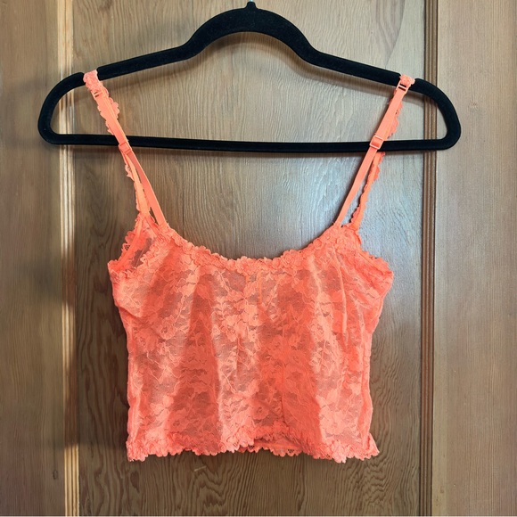 skims track stretch lace neon orange cami bra - Picture 3 of 7